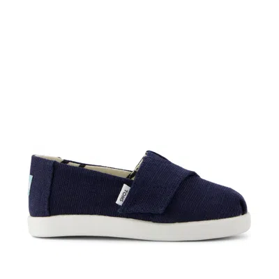 Toms Babies' Kid's Alpargata Classic Navy Heritage Canvas Toddler Shoe In Blue