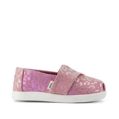 Toms Babies' Kid's Alpargata Classic Toddler Shoe Cosmic Pink Iridescent Leopard