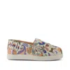 Toms Kid's Alpargata Classic Toddler Shoe Egret Cheetah Paisley Print In Multi