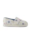 Toms Kid's Alpargata Classic Toddler Shoe Egret Dragonflies Printed Canvas In Multi