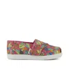 Toms Kid's Alpargata Classic Toddler Shoe Fuchsia Birds Of Paradise Print In Multi