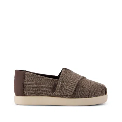 Toms Babies' Kid's Alpargata Classic Toddler Shoe Hot Cocoa Herringbone In Brown