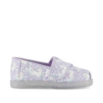 Toms Babies' Kid's Alpargata Classic Toddler Shoe Misty Lilac Iridescent Unicorn In Multi