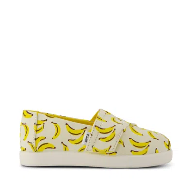 Toms Babies' Kid's Alpargata Classic Toddler Shoe Pale Lemon Bananas In Yellow