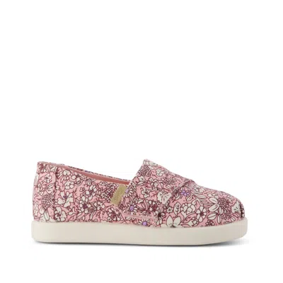Toms Babies' Kid's Alpargata Classic Toddler Shoe Quartz Floral In Pink