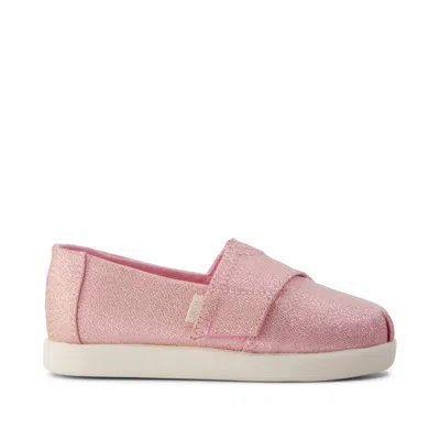 Toms Babies' Kid's Alpargata Classic Toddler Shoe Quartz Iridescent Woven In Pink