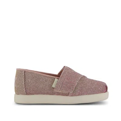 Toms Babies' Kid's Alpargata Classic Toddler Shoe Rose Glitter Corduroy In Pink