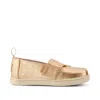 Toms Kid's Alpargata Rose Gold Metallic Herringbone Toddler Shoe In Multi