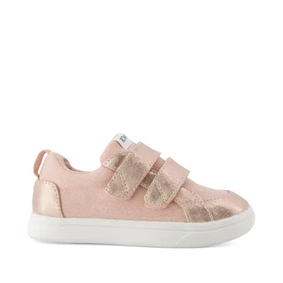 Toms Babies' Kid's Cruz Double Strap Pale Rose Metallic Pu Toddler Sneaker In Black