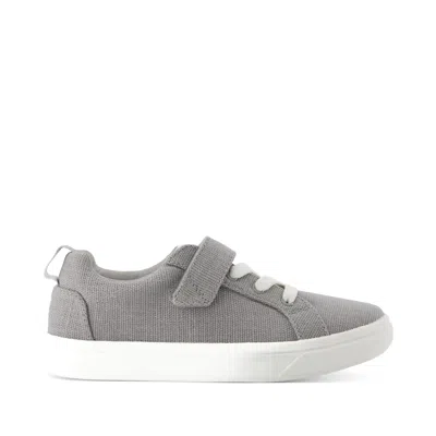 Toms Kid's Cruz Lace-up Drizzle Heritage Canvas Kids Sneaker In Gray