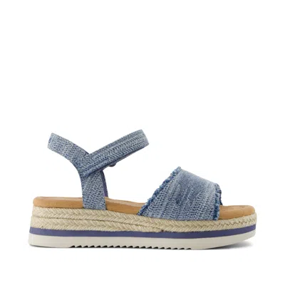 Toms Kid's Diana Kids Sandal Dark Sky Textured Denim In Blue