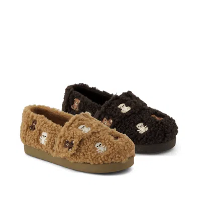 Toms Babies' Kid's Mystery Bag Faux Shearling Teddy Bear Alpargata Classic Toddler Shoe In Multi