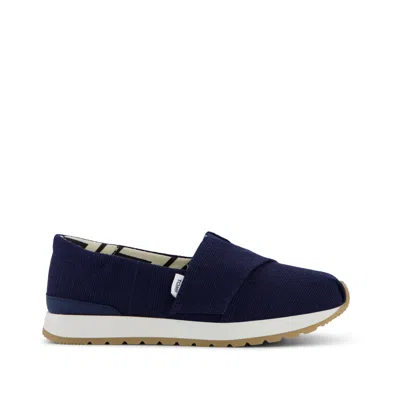 Toms Kid's Resident Plus Kids Sneaker Navy Heritage Canvas In Blue