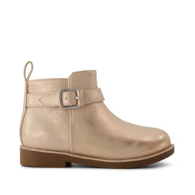 Toms Babies' Kid's Seashell Metallic Faux Leather Mia Toddler Boot In Gold