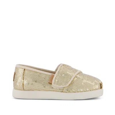 Toms Babies' Kid's Toddler Shoe Alpargata Classic Toddler Shoe Champagne Mini Sequins In Animal Print