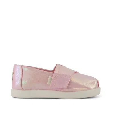 Toms Babies' Kid's Toddler Shoe Alpargata Classic Toddler Shoe Pink Quartz Iridescent Twill