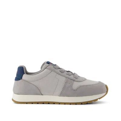 Toms Kid's Trvl Lite Retro Runner Kids Sneaker Water Repellent Drizzle Vintage Twill In Gray
