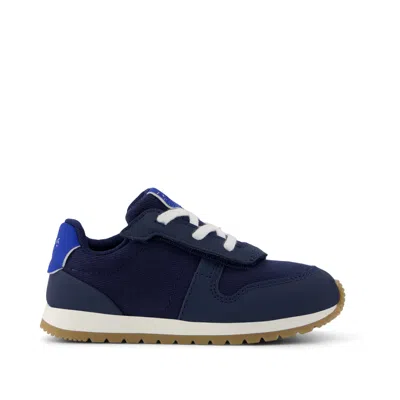 Toms Babies' Kid's Trvl Lite Retro Runner Toddler Sneaker Water Repellent Multi Navy Vintage Twill In Blue