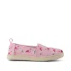 Toms Kid's Youth Alpargata Flamingos Kids Shoe In Pink