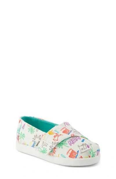 Toms Kids' Alpargata Miami Alligator Sneaker In Multi