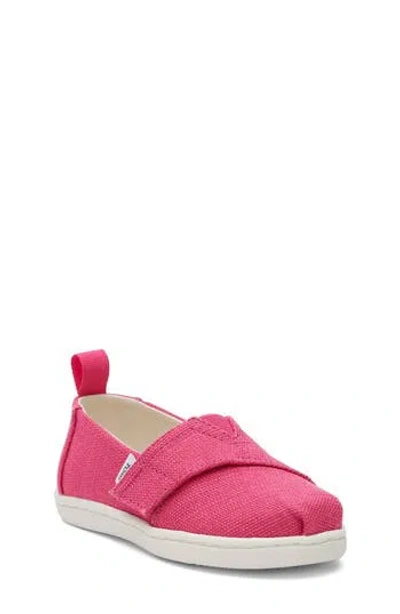 Toms Kids' Alpargata Slip-on Sneaker In Bright Pink