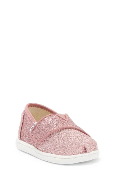 Toms Kids' Belmont Glitter Sneaker In Pink