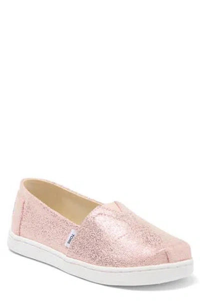 Toms Kids' Belmont Rose Crackle Foil Slip-on Sneaker In Belmont Rose Gold