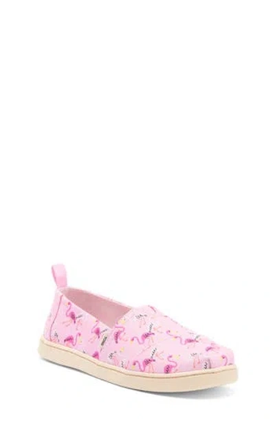 Toms Kids' Classic Alpargata Flamingo Slip-on In Pink