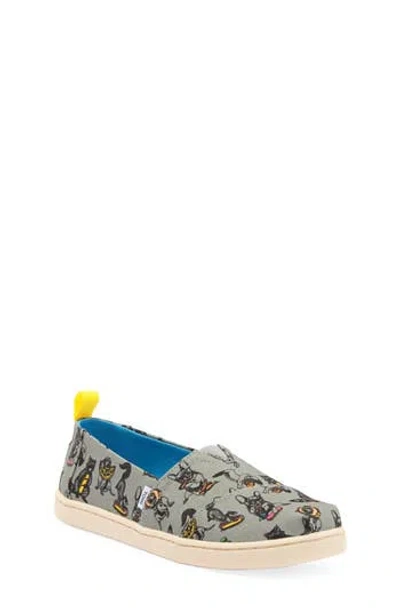 Toms Kids' Classic Alpargata Party Animal Slip-on In Grey