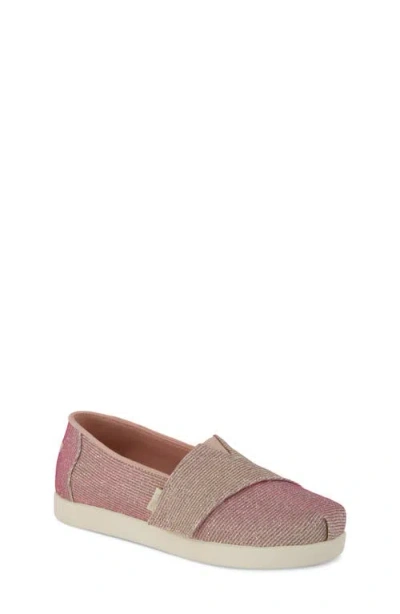 Toms Kids' Classic Alpargata Slip-on In Pink