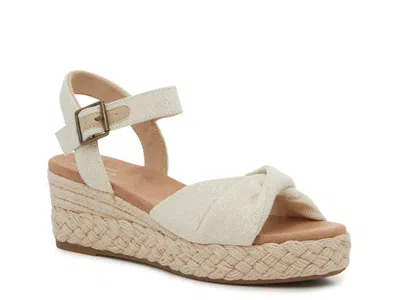 Toms Kinsley Ankle Strap Espadrille Platform Wedge Sandal In Multi