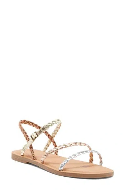 Toms Kira Braided Sandal In Gold Multi