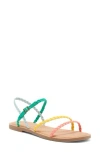 Toms Kira Braided Sandal In Green Multi