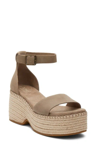 Toms Laila Espadrille Platform Sandal In Natural