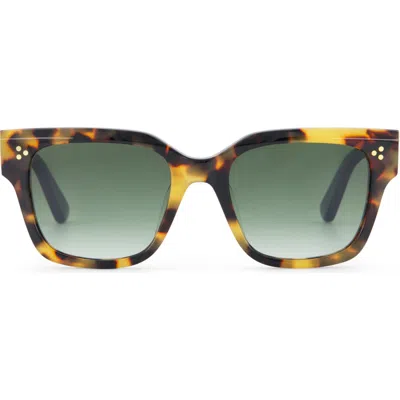 Toms Madison 53mm Square Sunglasses In Blonde Tortoise/deep Olive