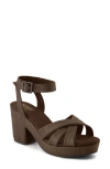 Toms Majorca Ankle Strap Platform Sandal In Brown