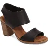 Toms Majorca Block Heel Sandal In Black