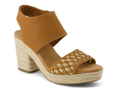 Toms Majorca Platform Sandal In Brown