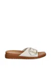Toms Marin Buckle-detail Slides In White