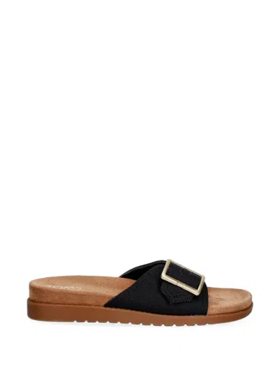 Toms Marin Buckle-detail Slides In Red