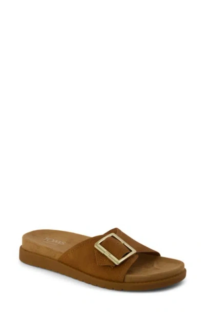 Toms Marin Slide Sandal In Brown
