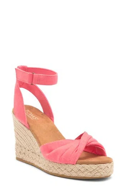 Toms Marise Espadrille Wedge Sandal In Pink