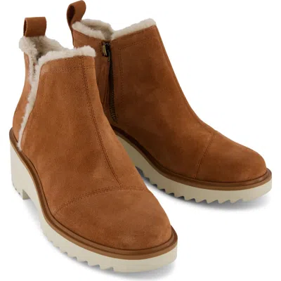 TOMS TOMS MAUDE FAUX SHEARLING LINED BOOTIE