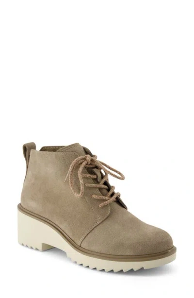 Toms Maude Lace-up Wedge Bootie In Tan,beige