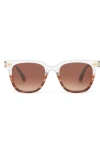 Toms Memphis 301 51mm Square Sunglasses In Mocha Striated Fade/brown