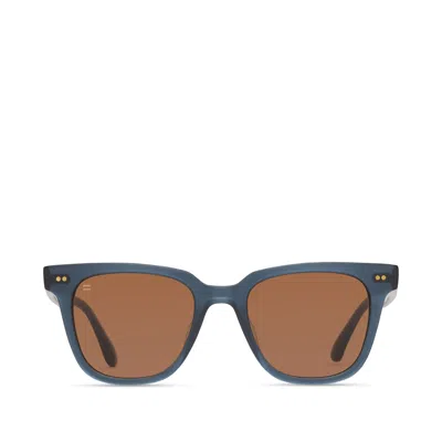 Toms Memphis 301 Black Teal Handcrafted Sunglasses In Blue