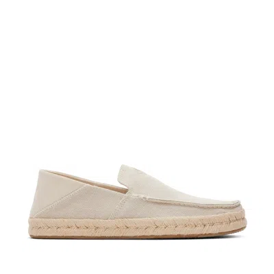 Toms Men's Alonso Cream Heritage Canvas Rope Loafer Slip On In Neutral