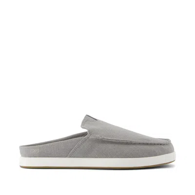 Toms Men's Alonso Mule Drizzle Heritage Canvas Slip On In Gray
