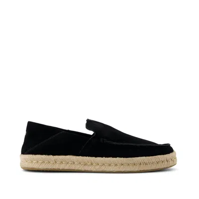 Toms Men's Alonso Rope Loafer Suede In Black