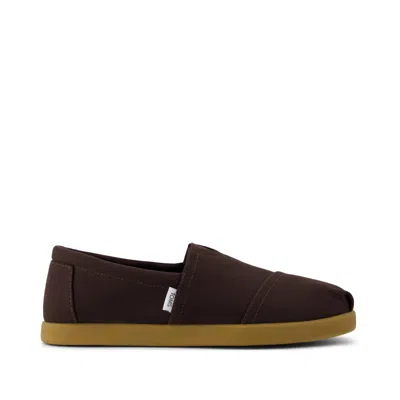Toms Men's Alp Fwd Chocolate Recycled Cotton Canvas Slip On In Brown